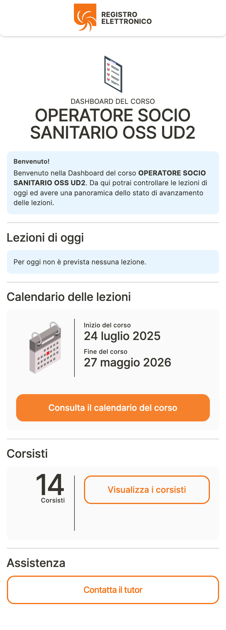 Pagina del profilo dell'utente