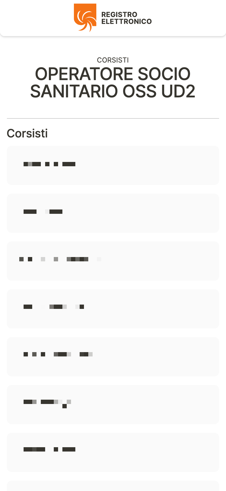 Pagina del profilo dell'utente