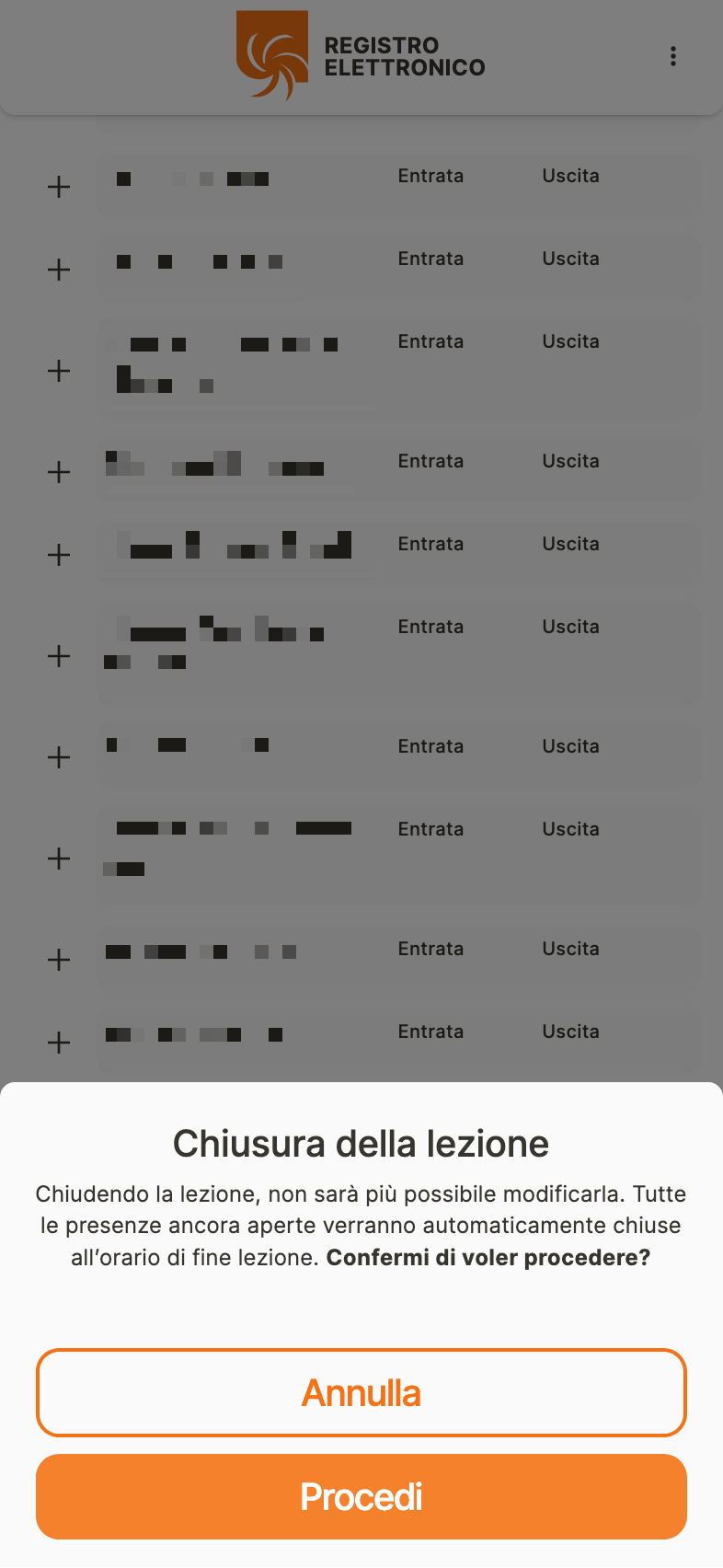 Pagina del profilo dell'utente