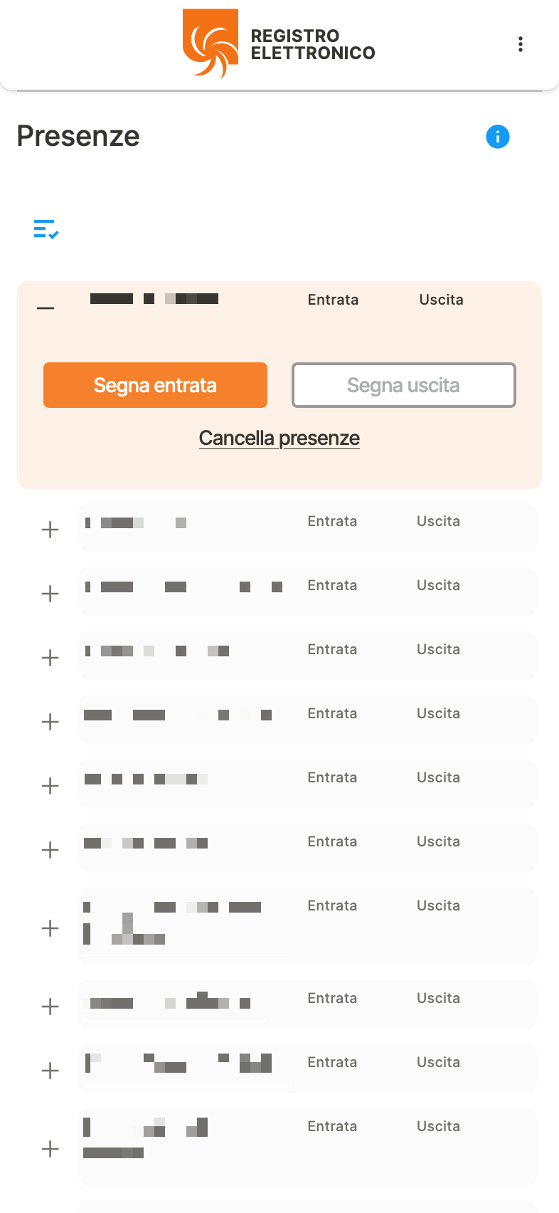 Pagina del profilo dell'utente